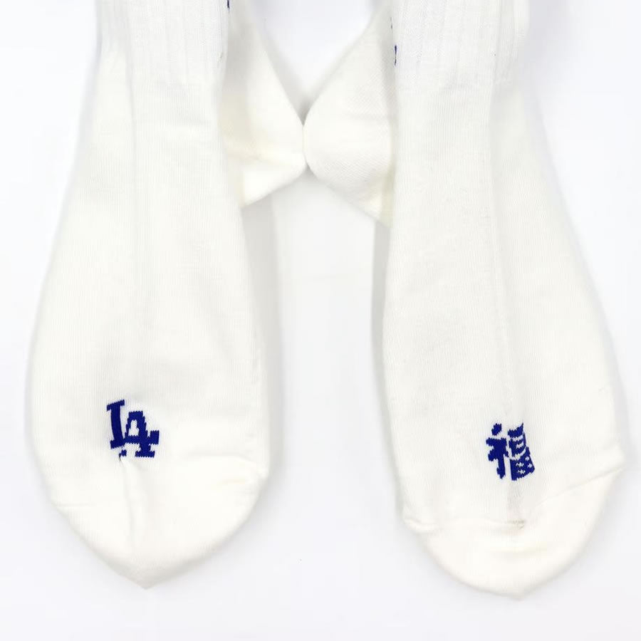 ROSTER SOX(ロスターソックス) x MLB / 靴下 クルーソックス / MLB FUKU SOCKS - WHITE / MLB-218-DODGERS  ドジャース
