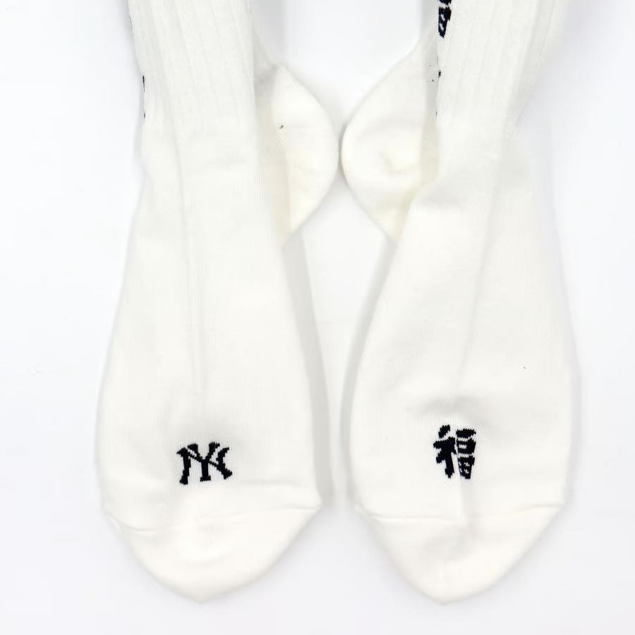 ROSTER SOX(ロスターソックス) x MLB / 靴下 クルーソックス / MLB FUKU SOCKS - WHITE / MLB-218-YANKEES