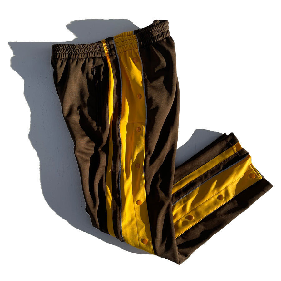 IMPRESTORE (インプレストア) / ジャージパンツ バスケットジャージ / WARREN BASKET JERSEY PANTS - BROWN x YELLOW / メンズ