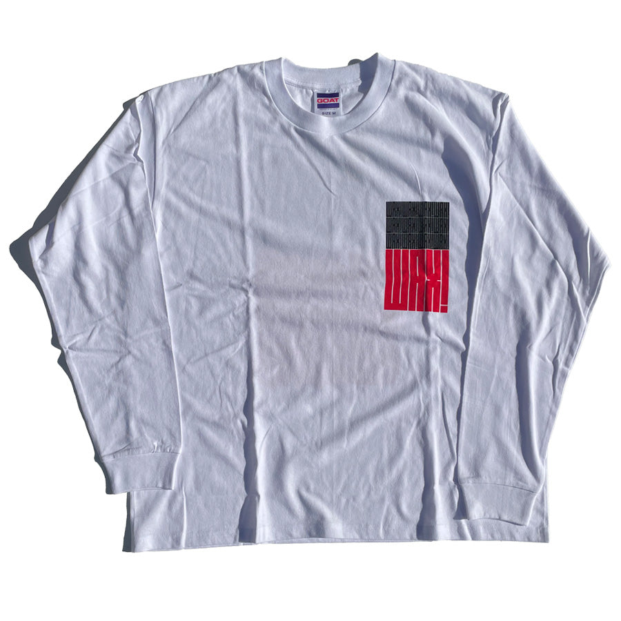 WAX(ワックス) / ロンT 長袖Tシャツ / 角文字 DESIGN LONG TEE - WHITE / WX-0381 / メンズ THM 日本製
