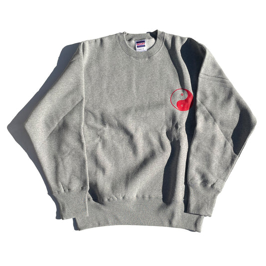 WAX(ワックス) /スウェットクルーネック トレーナー / YING-YANG CREW SWEAT - GRAY / WX-0379 / メンズ THM