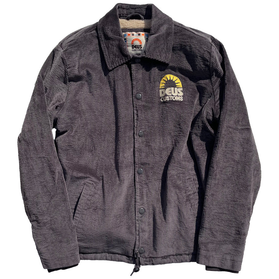 DEUS EX MACHINA (デウスエクスマキナ) / 裏ボア中綿入りコーチジャケット / STOKES COACH JACKET - ANTHRACITE / DMF246571 / メンズ