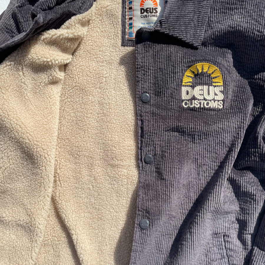 DEUS EX MACHINA (デウスエクスマキナ) / 裏ボア中綿入りコーチジャケット / STOKES COACH JACKET - ANTHRACITE / DMF246571 / メンズ