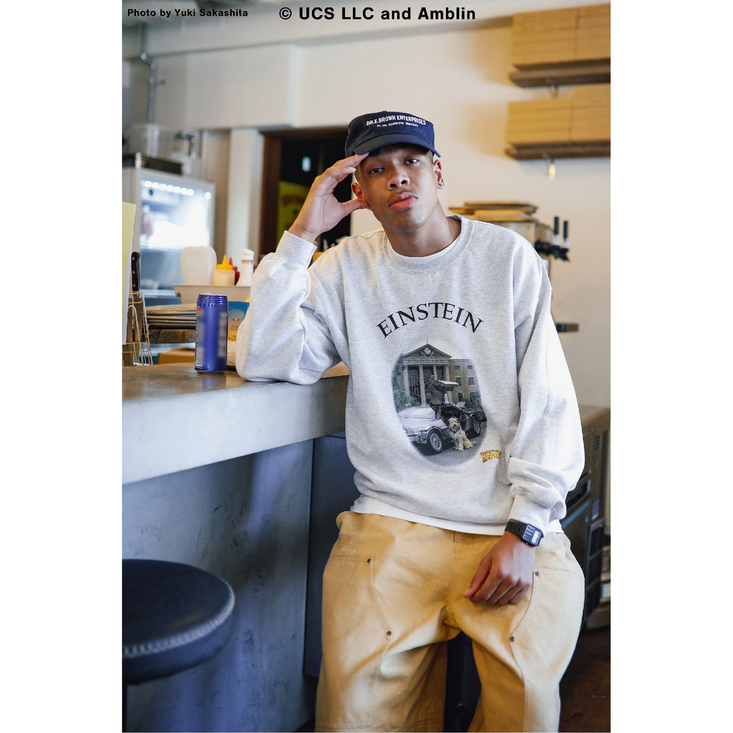 BACK TO THE FUTURE / PACIFIC STANDARD TIME / スウェットクルーネック トレーナー / EINSTEIN SWEAT CREW - ASH