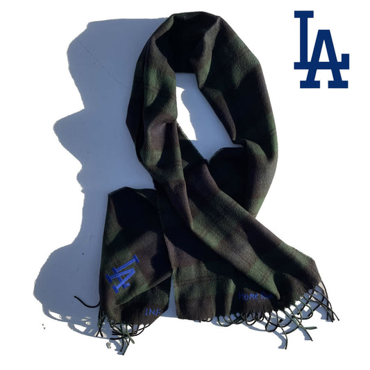 INFIELDER DESIGN x MLB /  マフラー 日本製 / MLB STITCH MUFF - LA DODGERS - BLACK / MLB-203-LAD  ドジャース