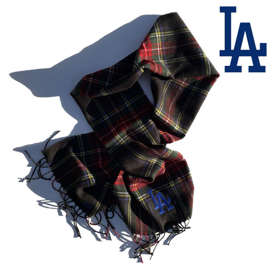 INFIELDER DESIGN x MLB /  マフラー 日本製 / MLB STITCH MUFF - LA DODGERS - TARTAN / MLB-204-LAD  ドジャース