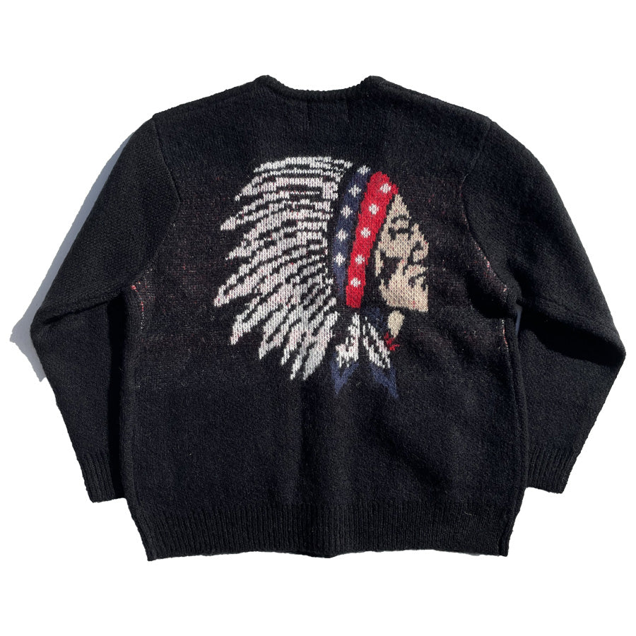 Tony Taizsun(トニー タイズサン) / ニット カーディガン / NATIVE MOHAIR KNIT CARDIGAN - BLACK / 24FW-016 / メンズ