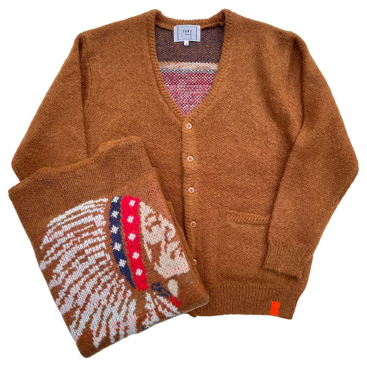 Tony Taizsun(トニー タイズサン) / ニット カーディガン / NATIVE MOHAIR KNIT CARDIGAN - CAMEL / 24FW-016 / メンズ