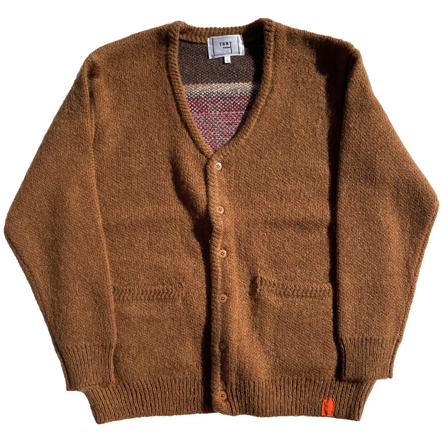 Tony Taizsun(トニー タイズサン) / ニット カーディガン / NATIVE MOHAIR KNIT CARDIGAN - CAMEL / 24FW-016 / メンズ