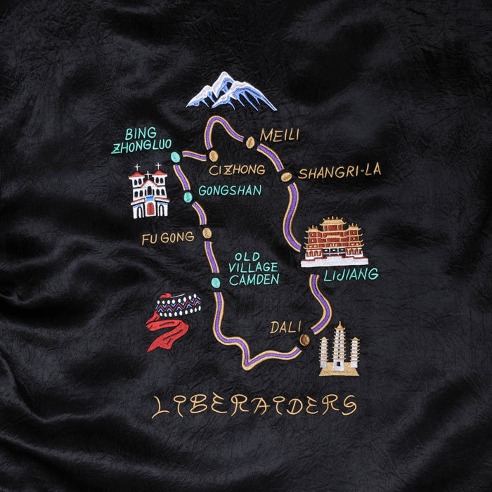 LIBERAIDERS(リベレイダース) / スカジャン風 ノーカラー 中綿スーベニアジャケット / SOUVENIR JACKET - BLACK / 780062403 / メンズ