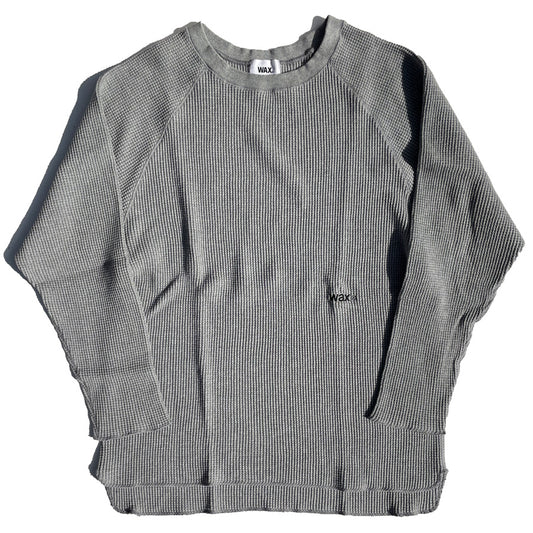 WAX(ワックス) / 厚手サーマル ロンT 長袖Tシャツ / Loose fit thermal - GREY / WX-0405 / メンズ THM 日本製