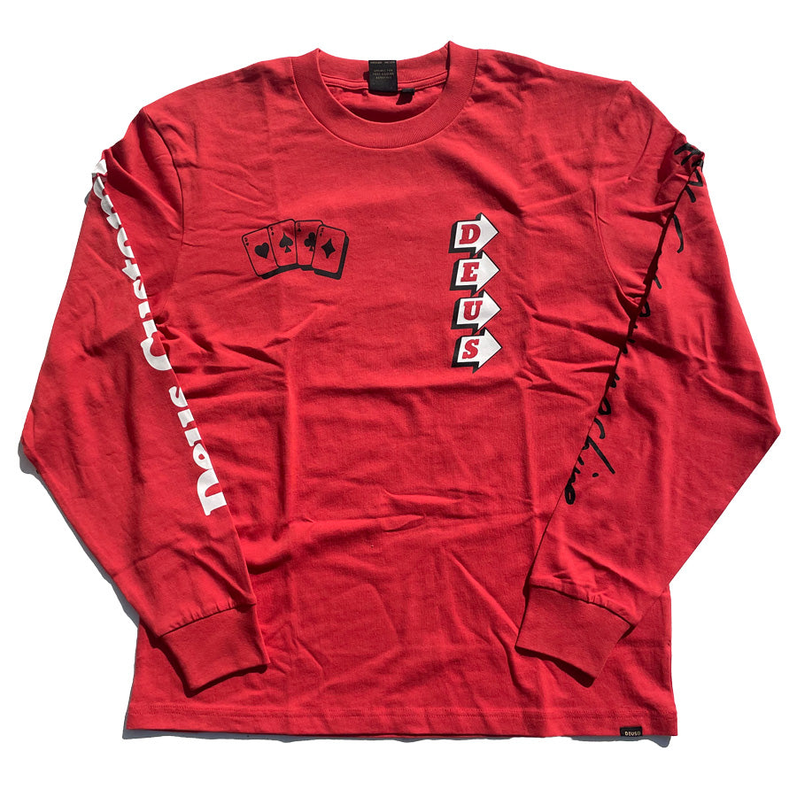 DEUS EX MACHINA ( デウスエクスマキナ ) / ロンT 長袖Tシャツ / WAY OFF LS TEE - VALIANT RED / DMF241546