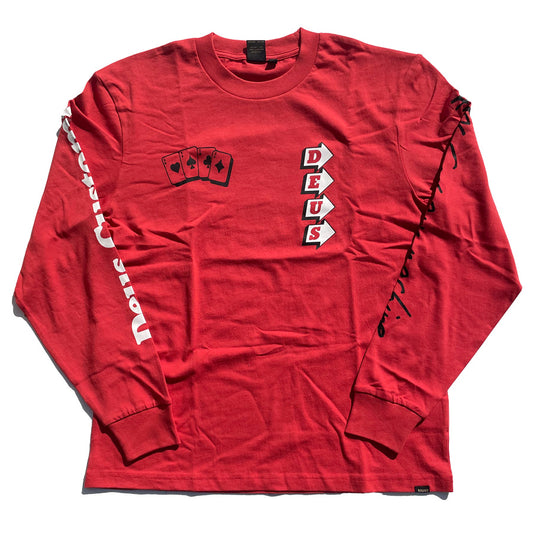 DEUS EX MACHINA ( デウスエクスマキナ ) / ロンT 長袖Tシャツ / WAY OFF LS TEE - VALIANT RED / DMF241546