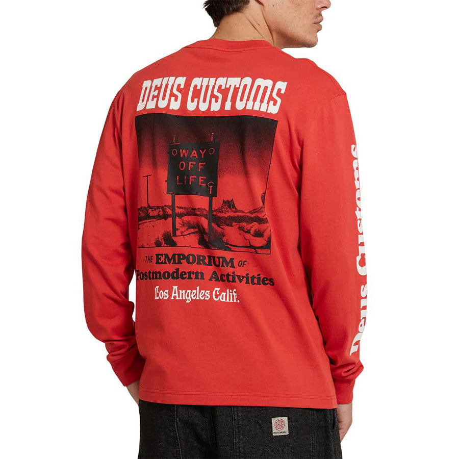 DEUS EX MACHINA ( デウスエクスマキナ ) / ロンT 長袖Tシャツ / WAY OFF LS TEE - VALIANT RED / DMF241546