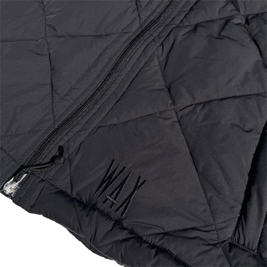 WAX(ワックス) / 中綿ベスト / Puff vest - BLACK / WX-0390 / メンズ