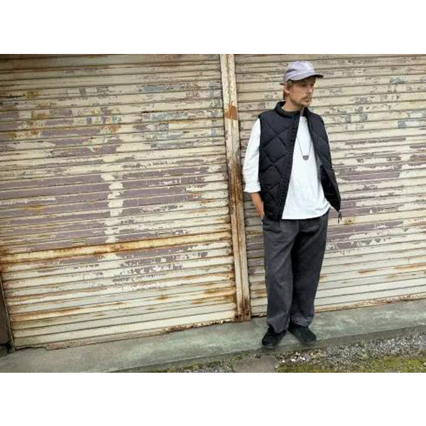 WAX(ワックス) / 中綿ベスト / Puff vest - BLACK / WX-0390 / メンズ THM