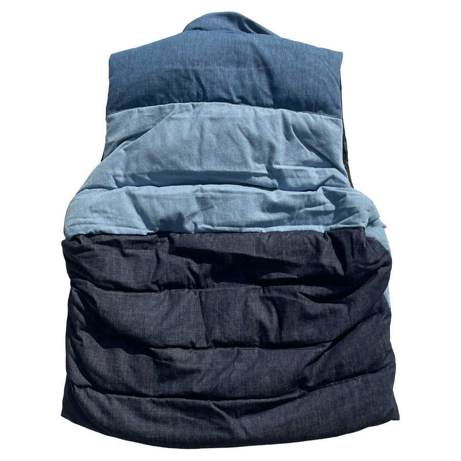 DENIM ファー付きダウンベスト L IMPRESTORE (インプレストア) / デニムダウンベスト / DORIS DENIM
