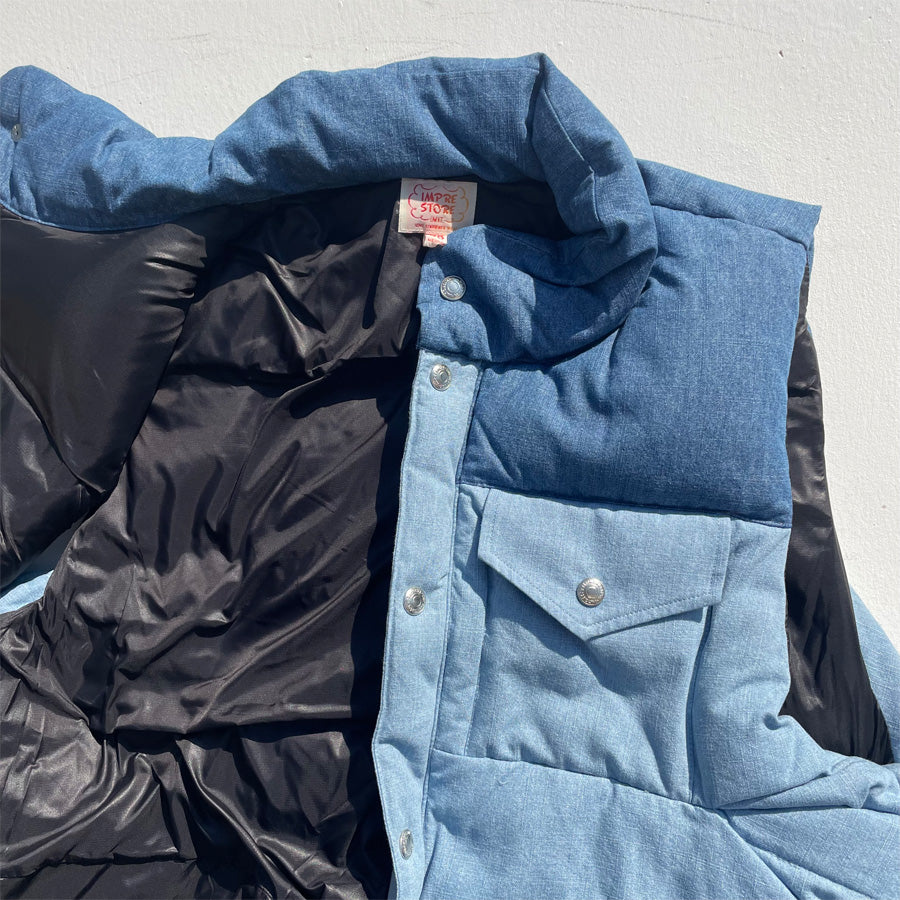 IMPRESTORE (インプレストア) / デニムダウンベスト / DORIS DENIM DOWN VEST - Denim coler scheme