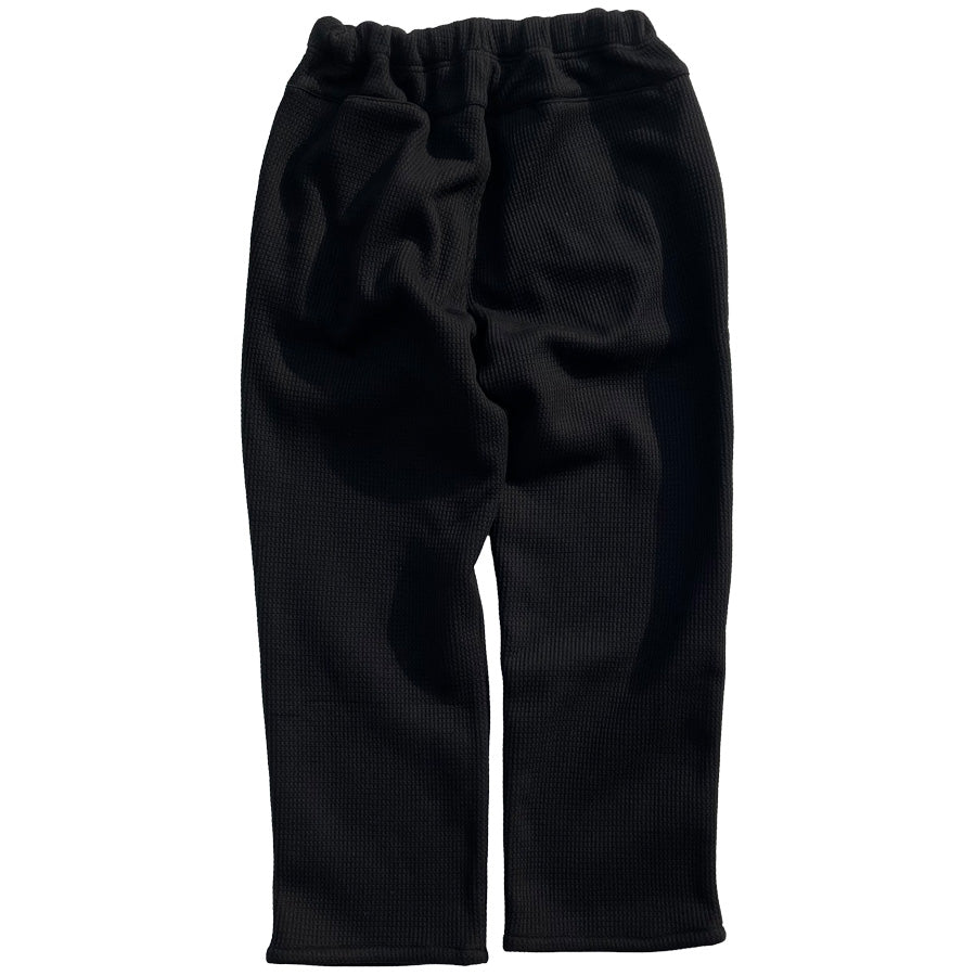 NASNGWAM (ナスングワム) x IMPRESTORE(インプレストア) / 厚手裏起毛 サーマルイージーパンツ / 極暖 PANTS - BLACK  / メンズ
