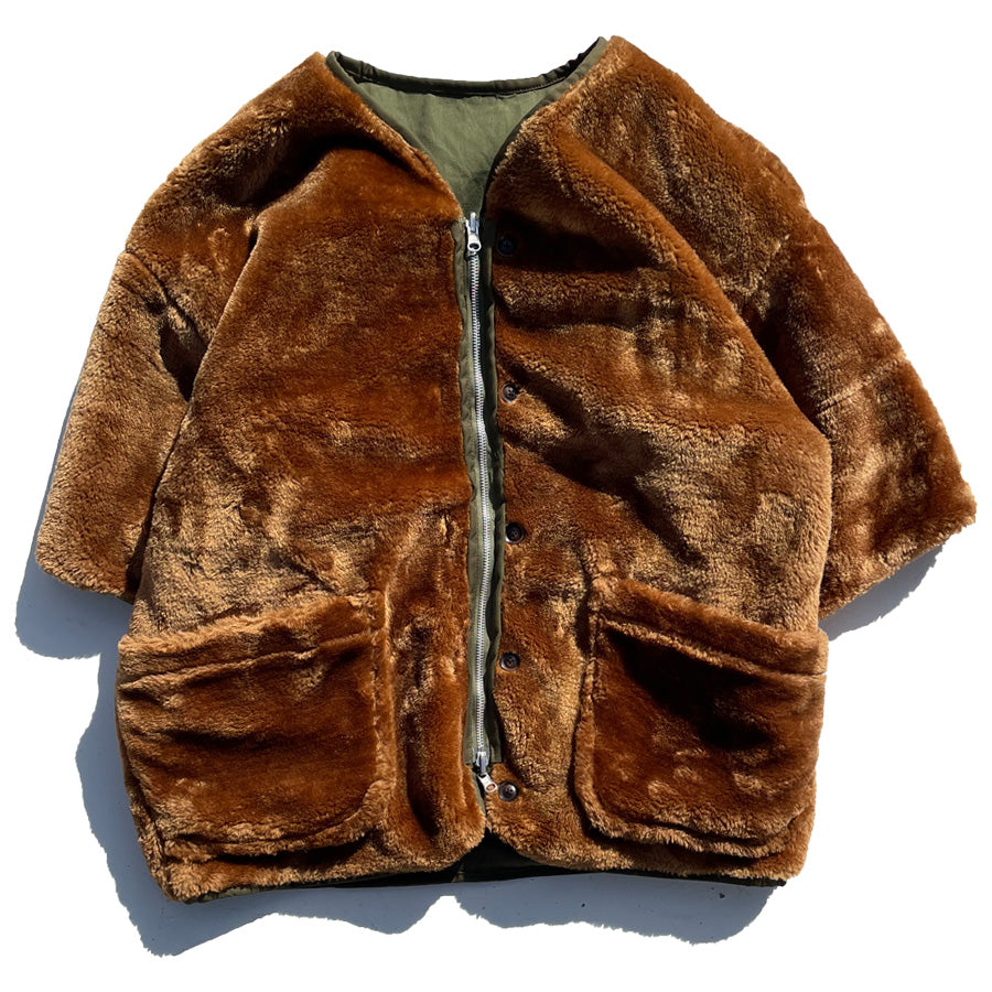 NASNGWAM (ナスングワム) / ジャケット リメイク / GRIZZLY S/S JACKET - OLIVE / RJ2507005