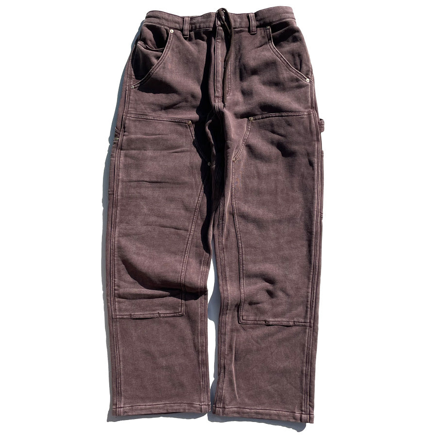 IMPRESTORE (インプレストア) / ユーズド加工 スウェットパンツ / HUEY DOUBLE KNEE PANT - BROWN / メンズ