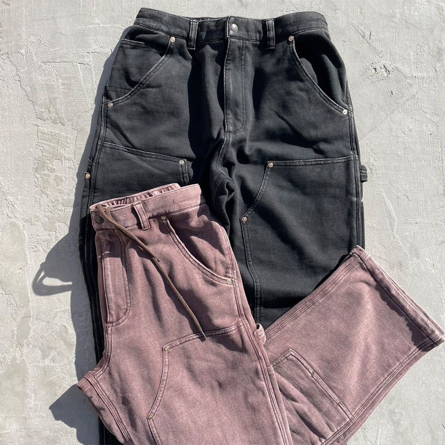 IMPRESTORE (インプレストア) / ユーズド加工 スウェットパンツ / HUEY DOUBLE KNEE PANT - BROWN / メンズ