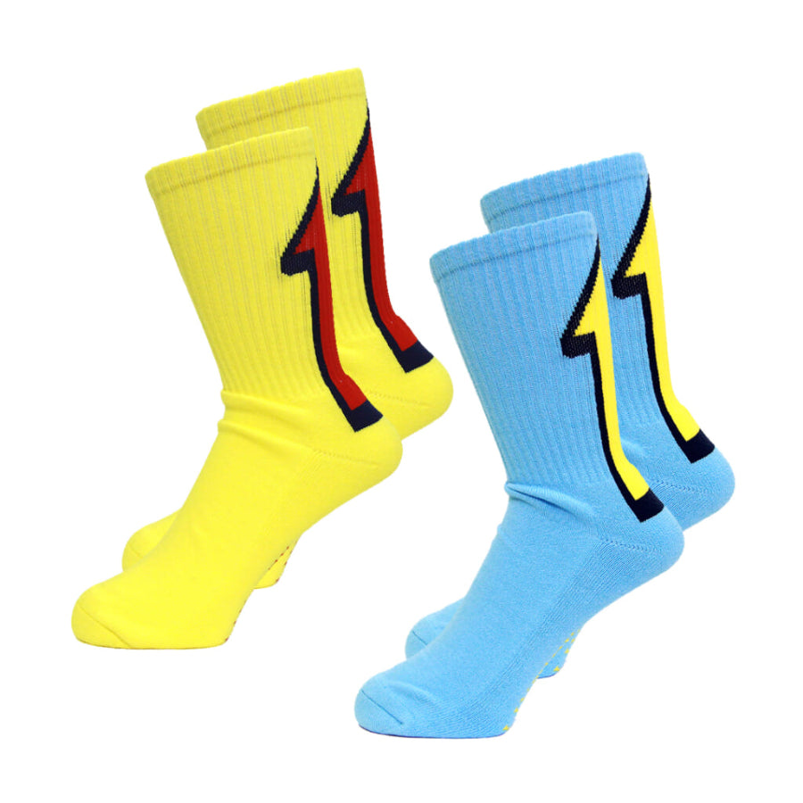 LIXTICK(リックスティック) / 靴下 クルーソックス / ARROW SOCKS 2PACK - TYPE A (Yellow x Red / Blue x Yellow)