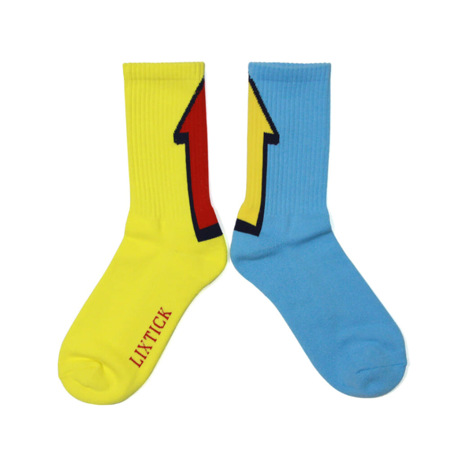LIXTICK(リックスティック) / 靴下 クルーソックス / ARROW SOCKS 2PACK - TYPE A (Yellow x Red / Blue x Yellow)