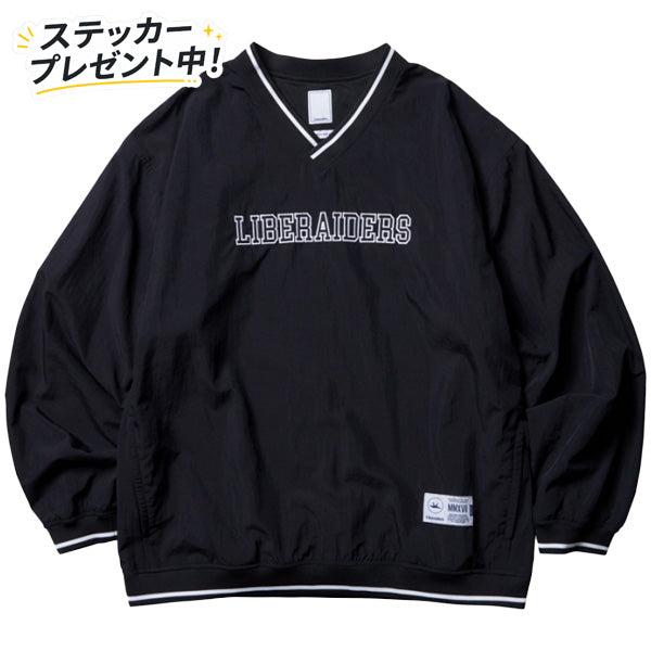 LIBERAIDERS(リベレイダース) / ナイロンプルオーバージャケット ピステ風 / LR NYLON PULLOVER - BLACK / 710112501 / メンズ