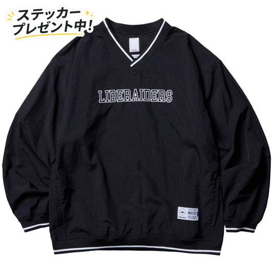 LIBERAIDERS(リベレイダース) / ナイロンプルオーバージャケット ピステ風 / LR NYLON PULLOVER - BLACK / 710112501 / メンズ