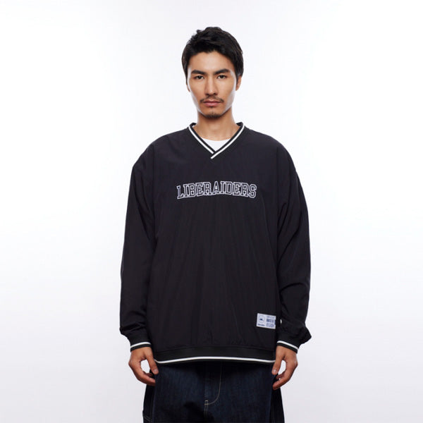 LIBERAIDERS(リベレイダース) / ナイロンプルオーバージャケット ピステ風 / LR NYLON PULLOVER - BLACK / 710112501 / メンズ