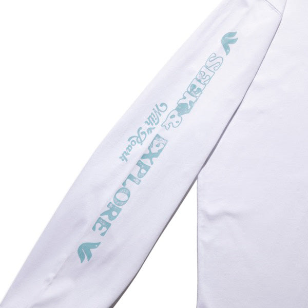 THE ROARK ロアーク / 厚手 長袖Tシャツ ロンT / "SEEK & EXPLORE" L/S TEE - WHITE / RLTJ1102 / メンズ