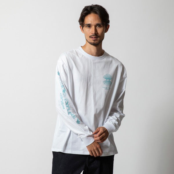 THE ROARK ロアーク / 厚手 長袖Tシャツ ロンT / "SEEK & EXPLORE" L/S TEE - WHITE / RLTJ1102 / メンズ