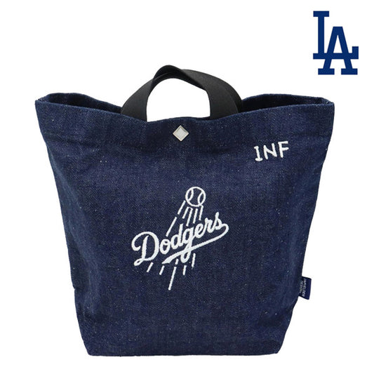 INFIELDER DESIGN x MLB /  ミニトートバッグ / MLB DENIM YYB - LOS ANGELES DODGERS - INDIGO / MLB-252-Dodgers