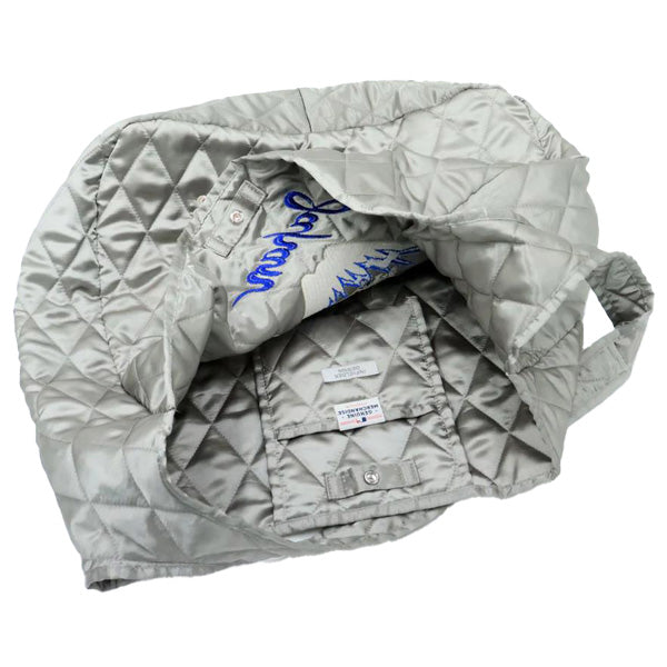 INFIELDER DESIGN x MLB /  スカジャン風サテン  ショルダーバッグ / MLB SJ SHOULDER BAG - LA Dodgers - GREY / MLB-254-Dodgers