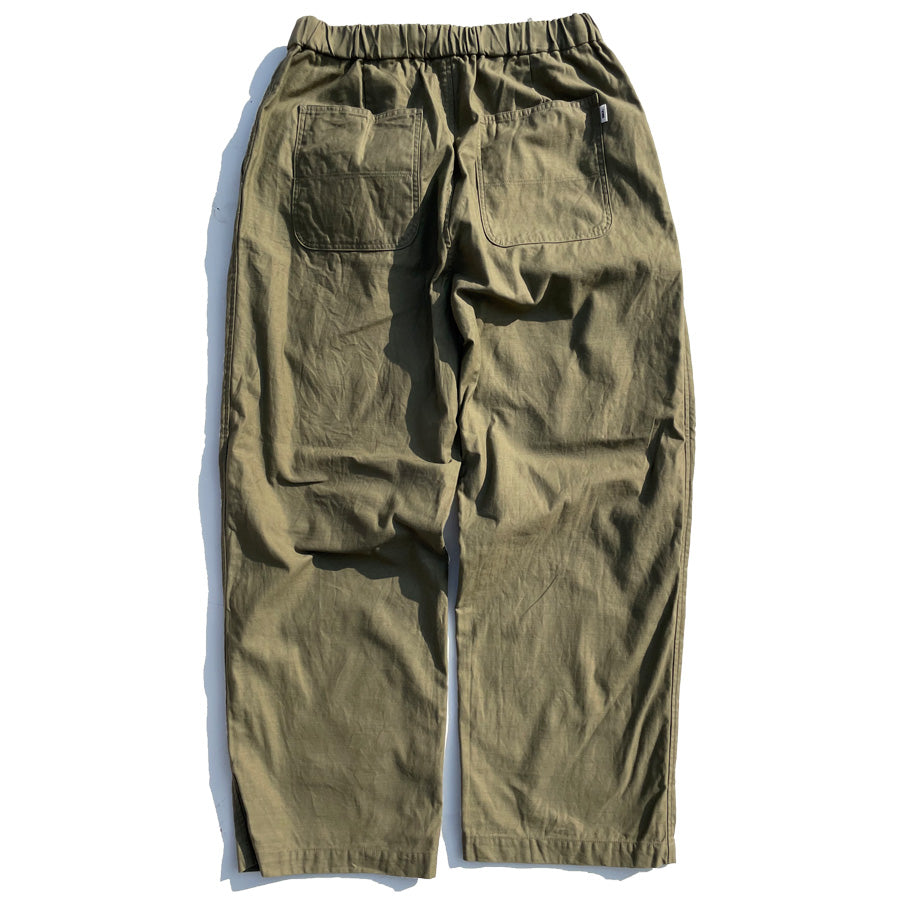 WAX(ワックス)  / コットン ワイドトラウザー イージーパンツ / WIDE TROUSERS - KHAKI / WX-0415 / メンズ THM