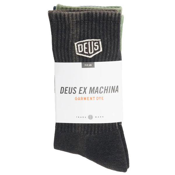 DEUS EX MACHINA ( デウスエクスマキナ ) / ソックス 靴下 / SHIELD GARMENT DYED SOCKS - 3PACK MULTI / DMP257182