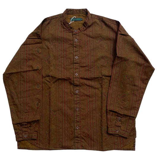 NASNGWAM (ナスングワム) / バンドカラーシャツ / ARTISAN SHIRTS JACKET - BROWN / SJ0701001 / メンズ