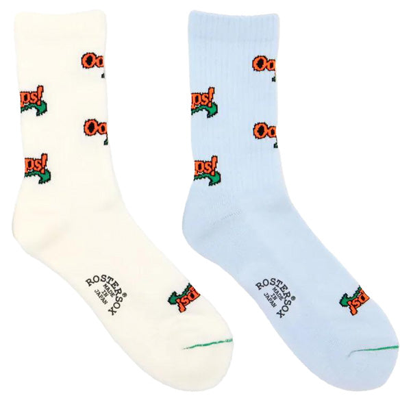 ROSTER SOX(ロスターソックス) / 靴下 クルーソックス OOPS / OOPS - BLUE / RS-425 / メンズ レディース