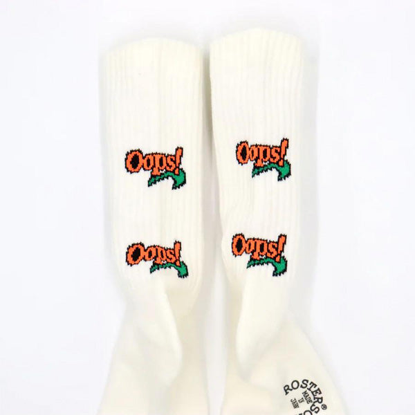 ROSTER SOX(ロスターソックス) / 靴下 クルーソックス OOPS / OOPS - WHITE / RS-425 / メンズ レディース