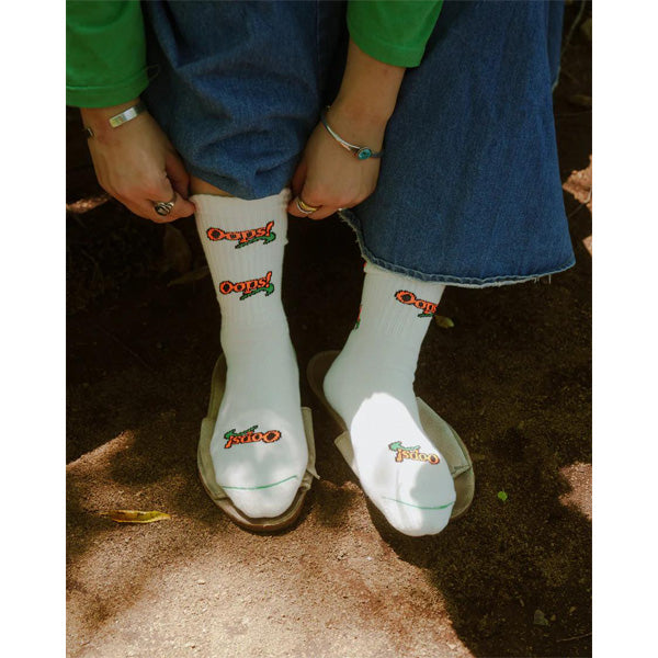 ROSTER SOX(ロスターソックス) / 靴下 クルーソックス OOPS / OOPS - WHITE / RS-425 / メンズ レディース