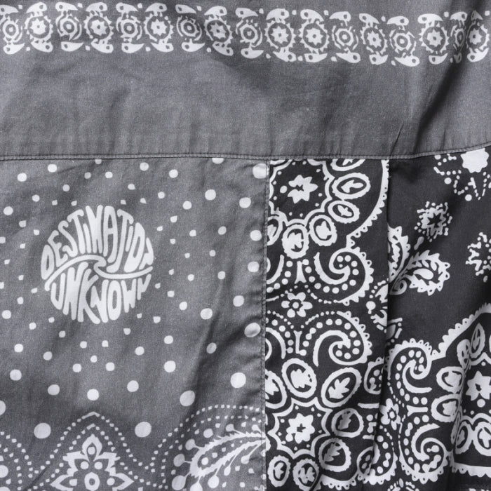 LIBERAIDERS(リベレイダース) / バンドカラー ペイズリー柄 シャツ / BANDANA SHIRT - BLACK / 711032501 / メンズ