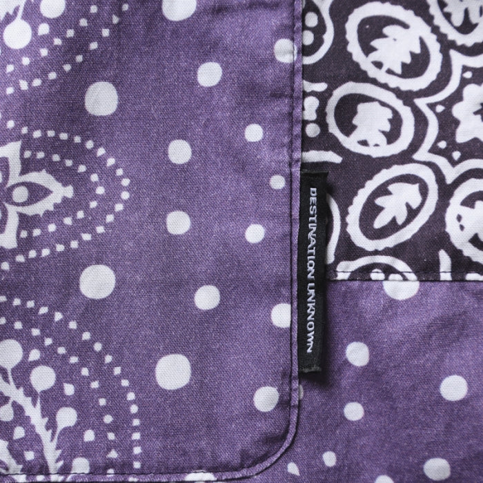 LIBERAIDERS(リベレイダース) / バンドカラー ペイズリー柄 シャツ / BANDANA SHIRT - PURPLE / 711032501 / メンズ
