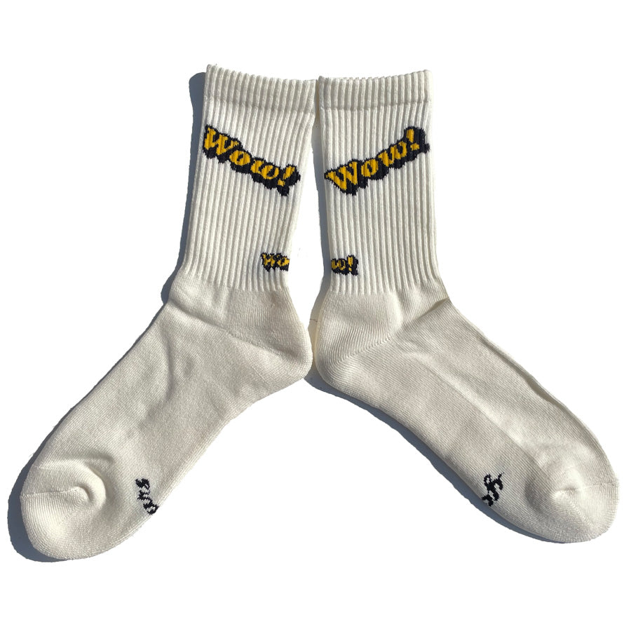 yours socks(ユアーズソックス) / 靴下 クルーソックス  / WOW - WHITE / Y2502 / メンズ