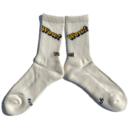 yours socks(ユアーズソックス) / 靴下 クルーソックス  / WOW - WHITE / Y2502 / メンズ