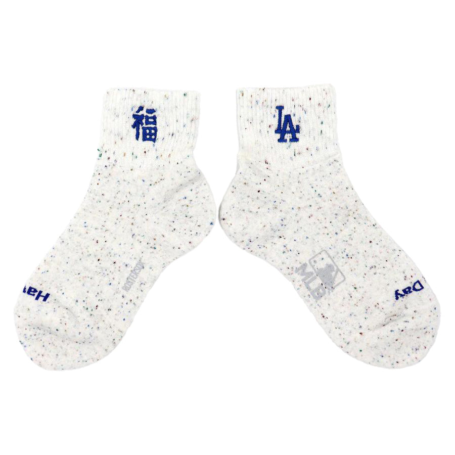 ROSTER SOX(ロスターソックス) x MLB / 靴下 クルーソックス  / MLB 200 NEP MIX FUKU SOCKS - WHITE / MLB-255-Dodgers