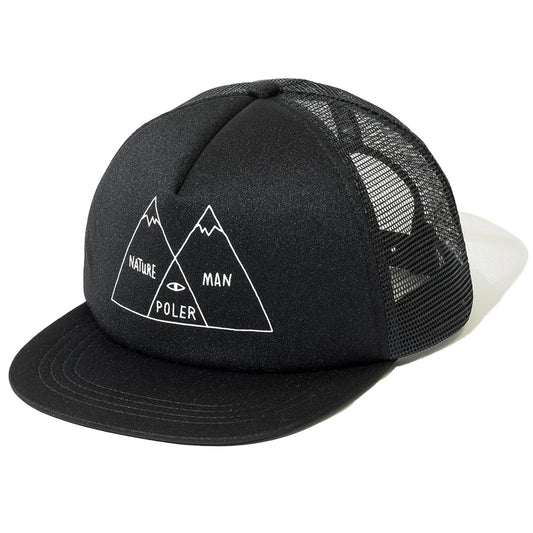 POLeR OUTDOOR STUFF(ポーラーアウトドアスタッフ) / スナップバックメッシュキャップ / VENN MESH CAP - BLACK / 251MCV0107