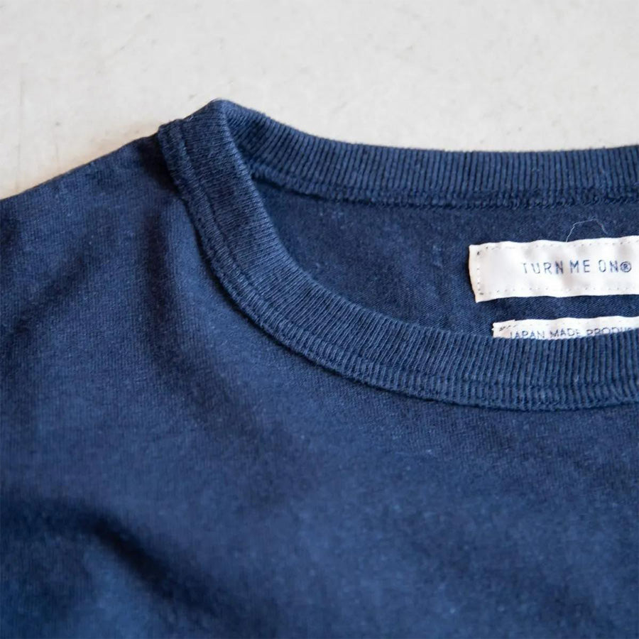 TURN ME ON(ターンミーオン) / 半袖 ドロップショルダーT / ヘンプコットン ドロップショルダーTEE - NAVY / 125-591 / メンズ