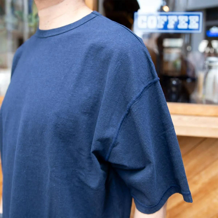 TURN ME ON(ターンミーオン) / 半袖 ドロップショルダーT / ヘンプコットン ドロップショルダーTEE - NAVY / 125-591 / メンズ
