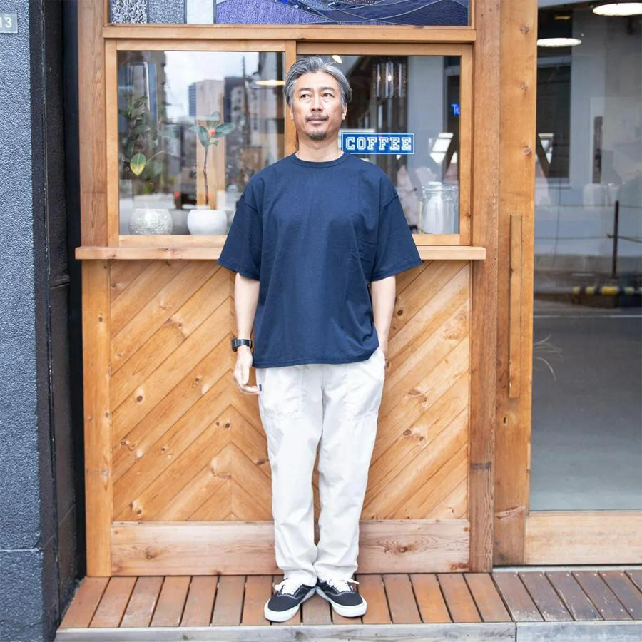 TURN ME ON(ターンミーオン) / 半袖 ドロップショルダーT / ヘンプコットン ドロップショルダーTEE - NAVY / 125-591 / メンズ